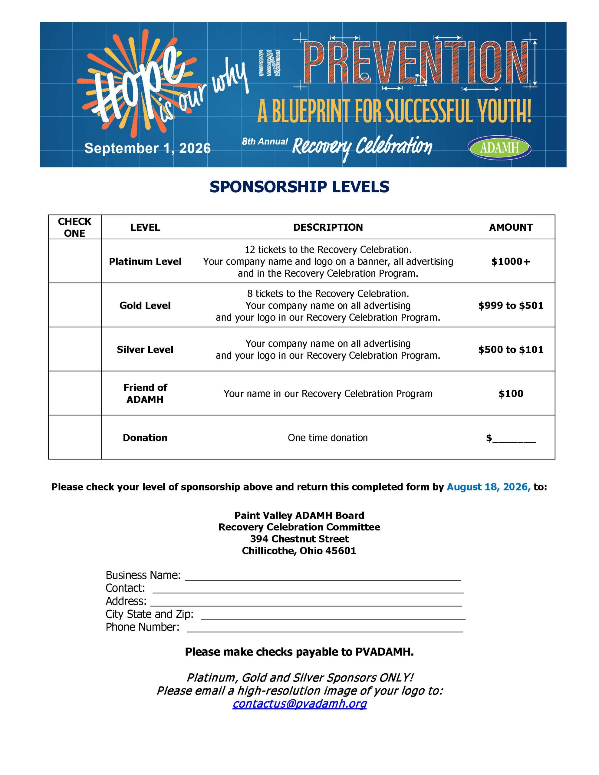 2026 Sponsorship Form final